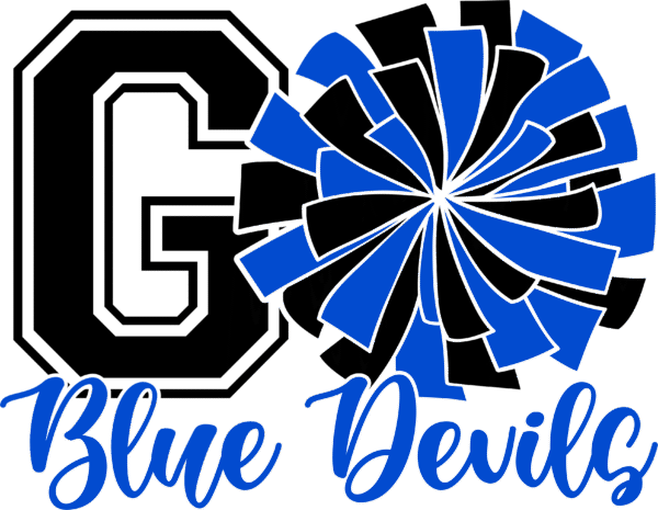Harriman Blue Devils cheerleader 2 2x-4x